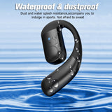 XMENHA Single Bluetooth One Ear Earbud Open Ear Bud Air Bone Conduction Earbud Earless Out of Ear Headphones Bluetooth Wireless Earpiece with Earhook OWS Open Ear Bud