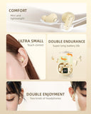 XMENHA 2 Pairs Invisible Small Mini Earbuds Wireless Bluetooth Sleep Hidden Headphones Sleeping Micro Smallest Discreet Tiny Low Profile Earbud Earphone Ear Buds for Small Ear Canal Women, Work, Side Sleeper