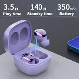 XMENHA Mini Wireless Black Earbuds Small Blue Tooth Ear Buds for Small Ears Bluetooth Mini Tiny Discreet Ear Buds Earphones Invisible Earbuds for Small Ear Canals Hidden in Ear Headphones for Work