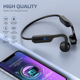 XMENHA Open Ear Bone Conduction Headphones Earless Earbuds Wireless Bluetooth with Mic, Waterproof Earphones Ear Buds Headset for Running Sports Cycling Workout Outer Out of Ear Bone Conducting Headphone