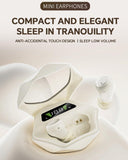XMENHA Flat Sleep Earbuds Sleeping Ear Buds Headphones for Side Sleepers Comfortable Discreet Invisible Mini Small Tiny Noise Cancelling Earbuds Sleepinig on Side Wireless Bluetooth Earphones